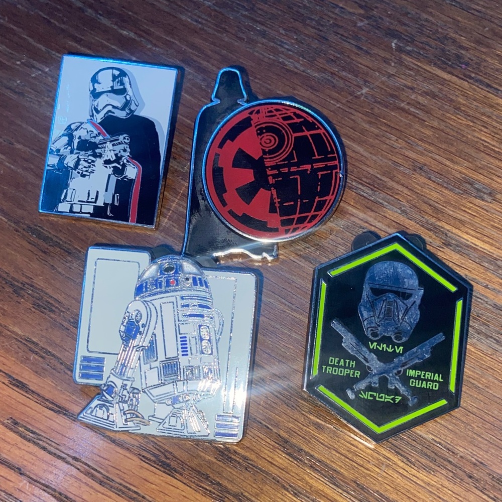 disney trading star wars enamel pins set - set of 4